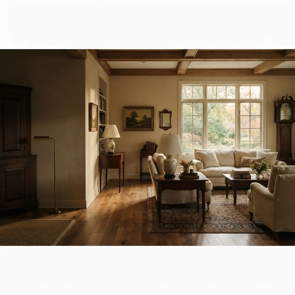Warm traditional estate sale interior in Johnson County, Kansas
