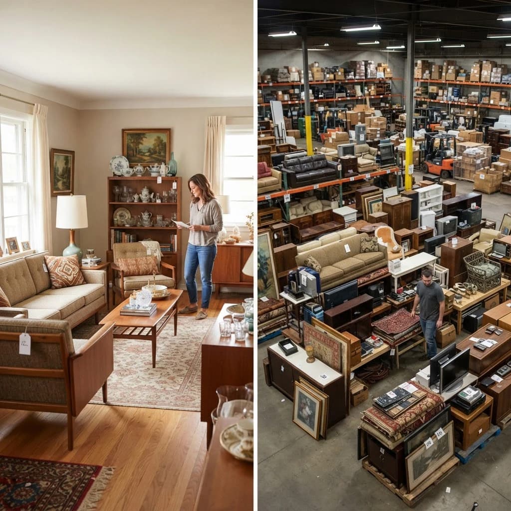 Comparing estate sale and auction options
