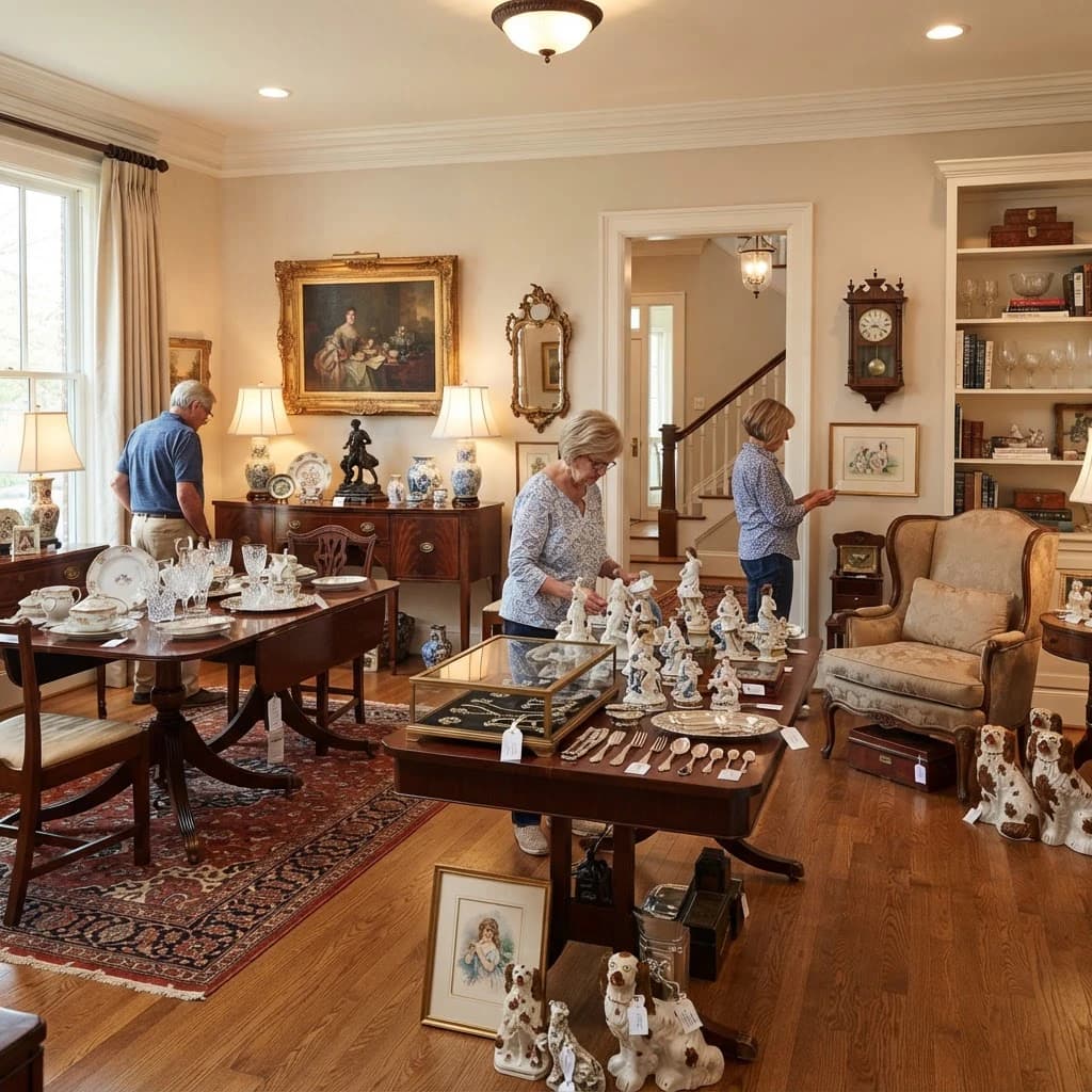 Professional estate sale in Lawrence home